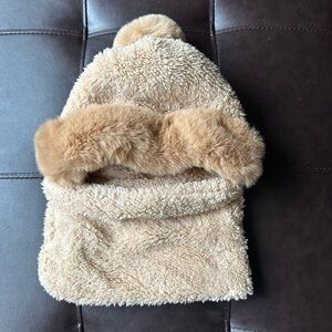 Fuzzy Shiesty Ski Mask with Pom Pom Winter Hat - NWOT